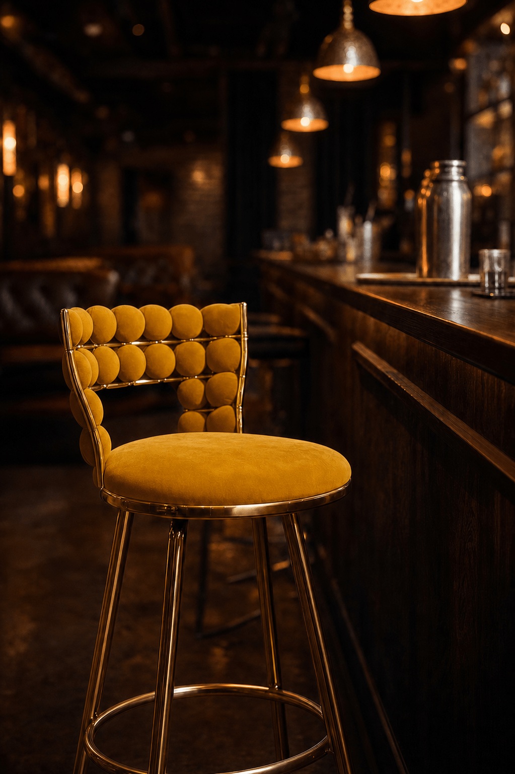Soft Tufted Velvet Bar Chair - That Couch Place
