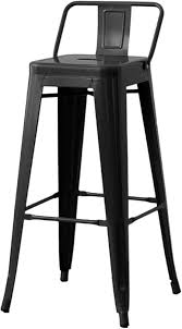 Classic Steel Bar Stool black on  white background - That Couch Place