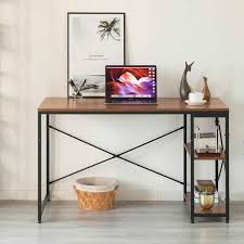 Computer table with 2 Tier Shelves - That Couch Place