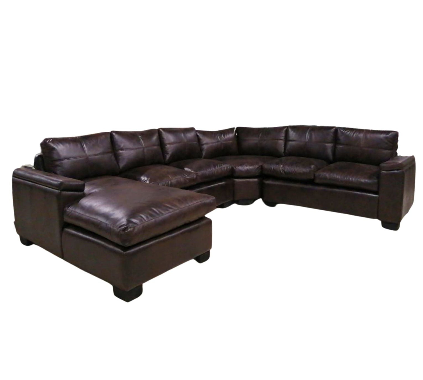 Large corner couch with Brown Fabric
