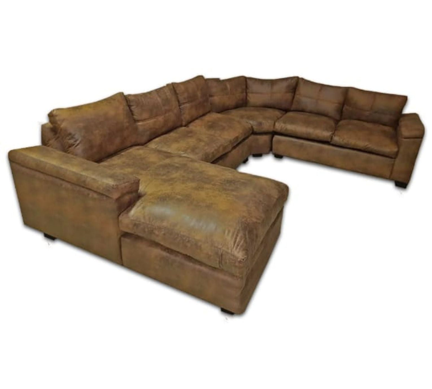 Large corner couch with Brown Fabric