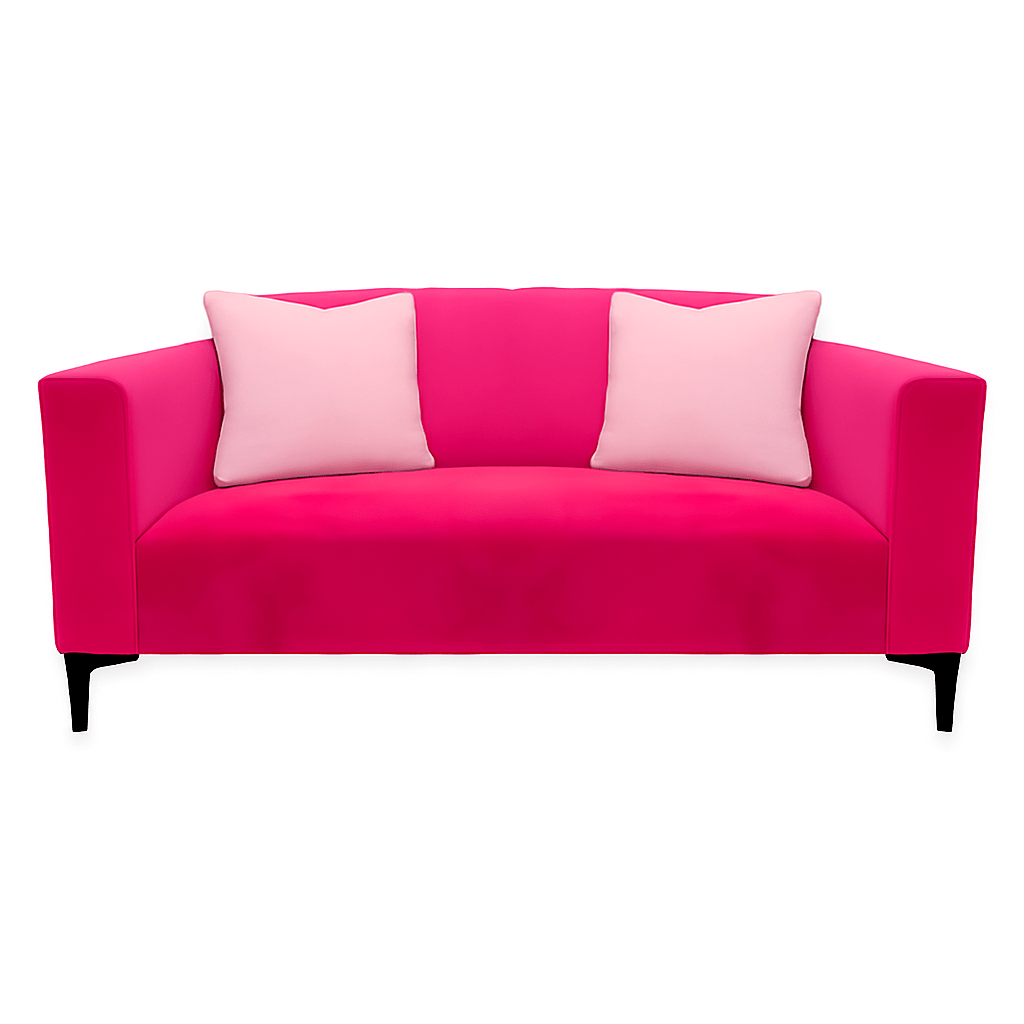 Girly Pink two Seater Couch - That Couch Place