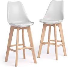 2 Modern Retro Padded Bar Stool on white background - That Couch Place