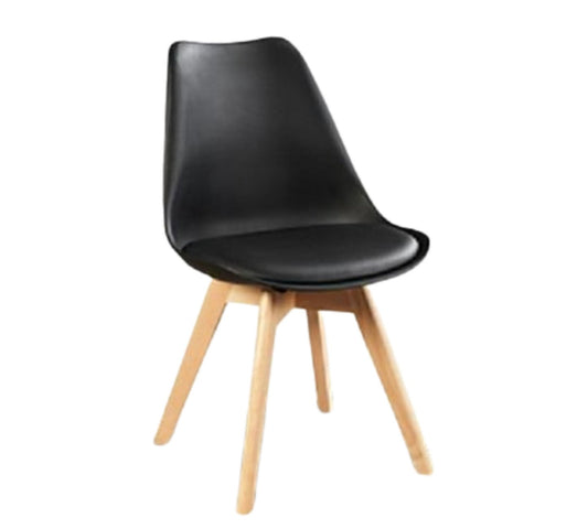 Black Modern Retro Padded Chair on a white background - That Couch Place