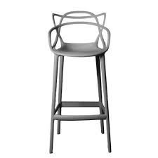Grey Pop Art Bar Chair on White Background - That Couch Place