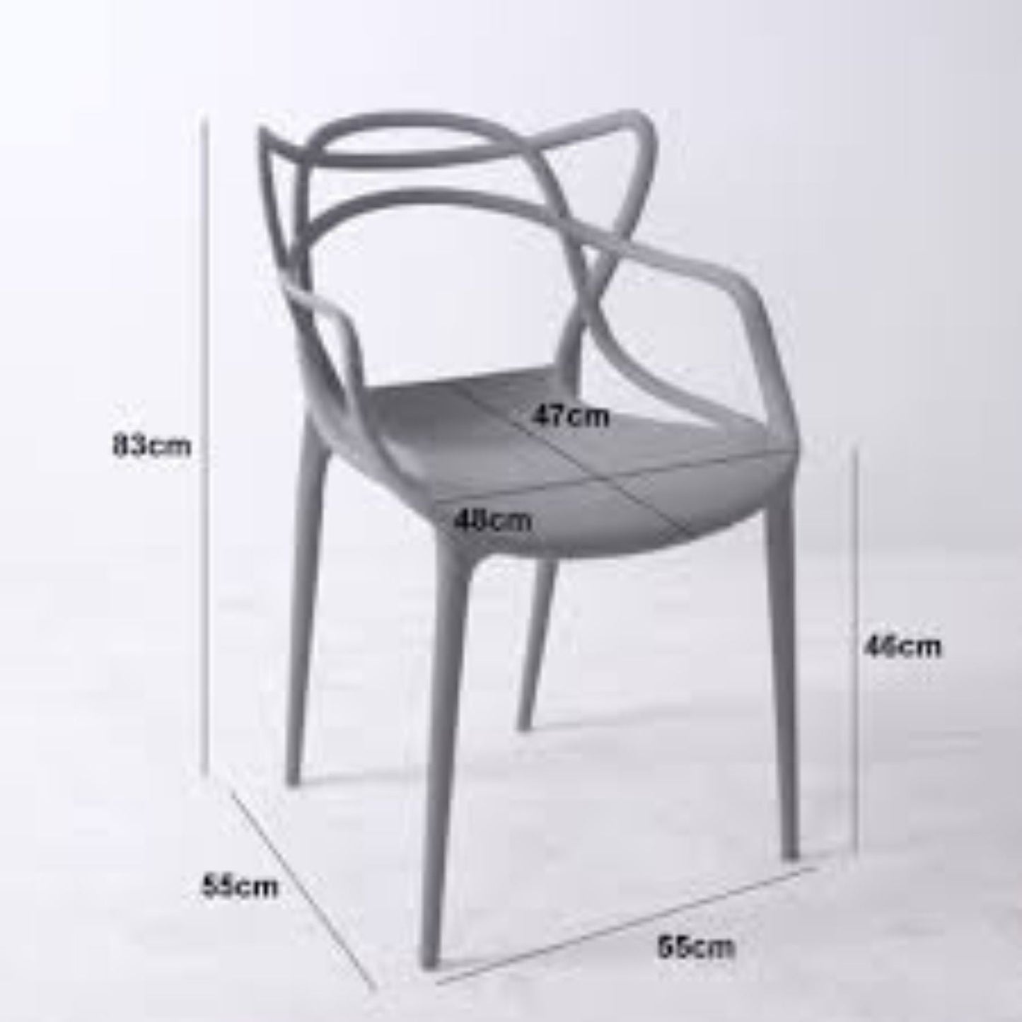 Pop Art Dining Chair with Dimensions- That Couch Place