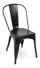 Black Steel Bar Restaurant and Kitchen Chair on white background - That Couch Place