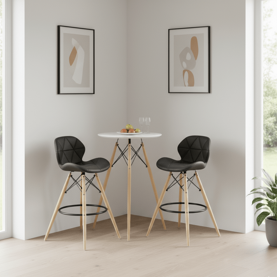 The Sophia Padded Bar Chair: urban sophistication in an airbnb apartment - That Couch Place