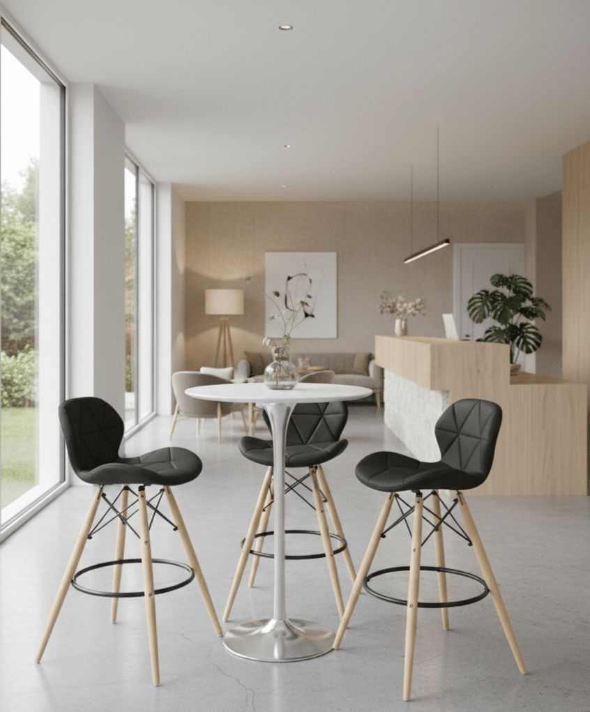 The Sophia Padded Bar Chair: urban sophistication in a business reception - That Couch Place