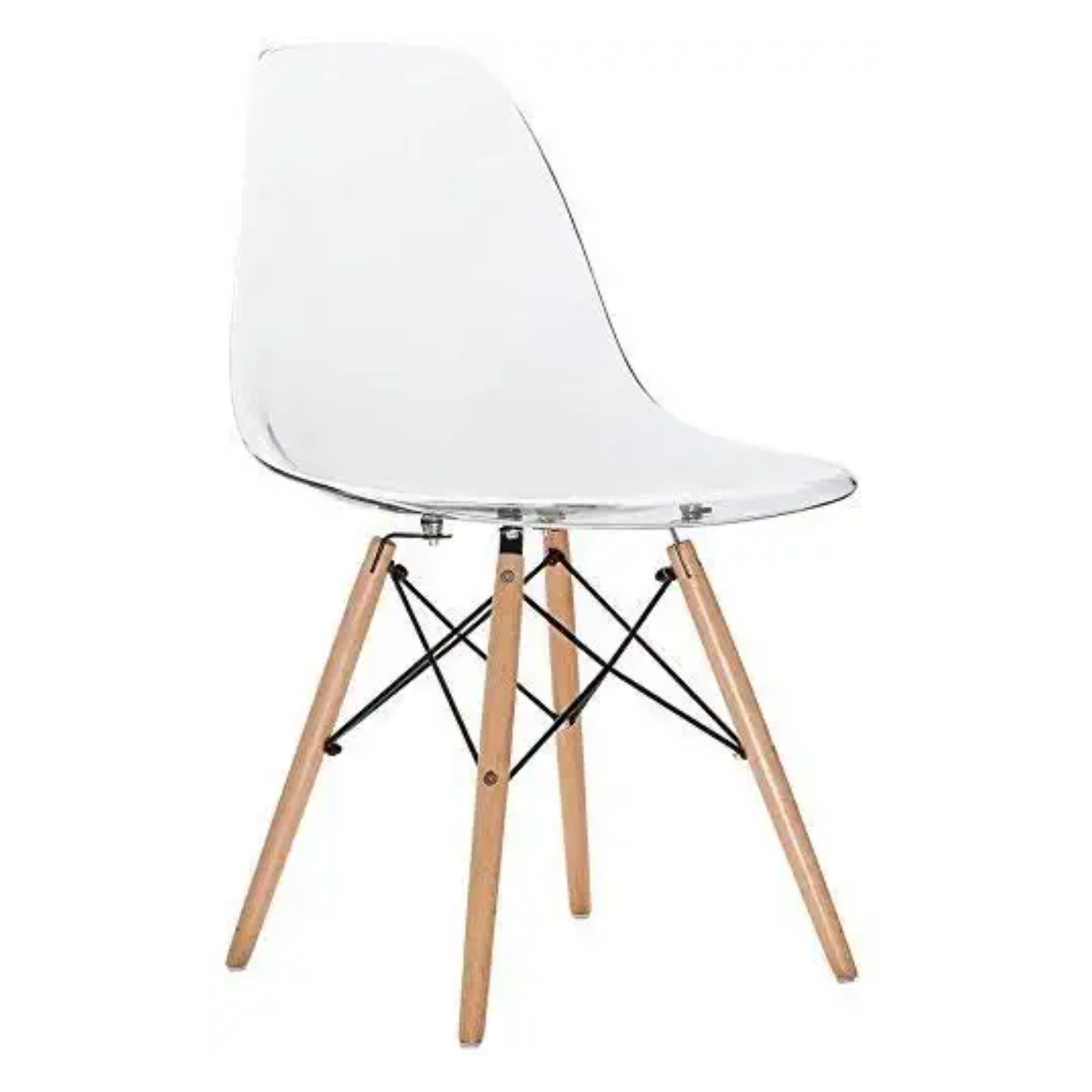 Clear Dining Chair on a white background - Emma: A Modern Classic for Your Space