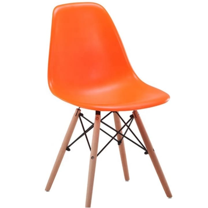 Orange Emma Dining Chair on a white background - That Couch Place