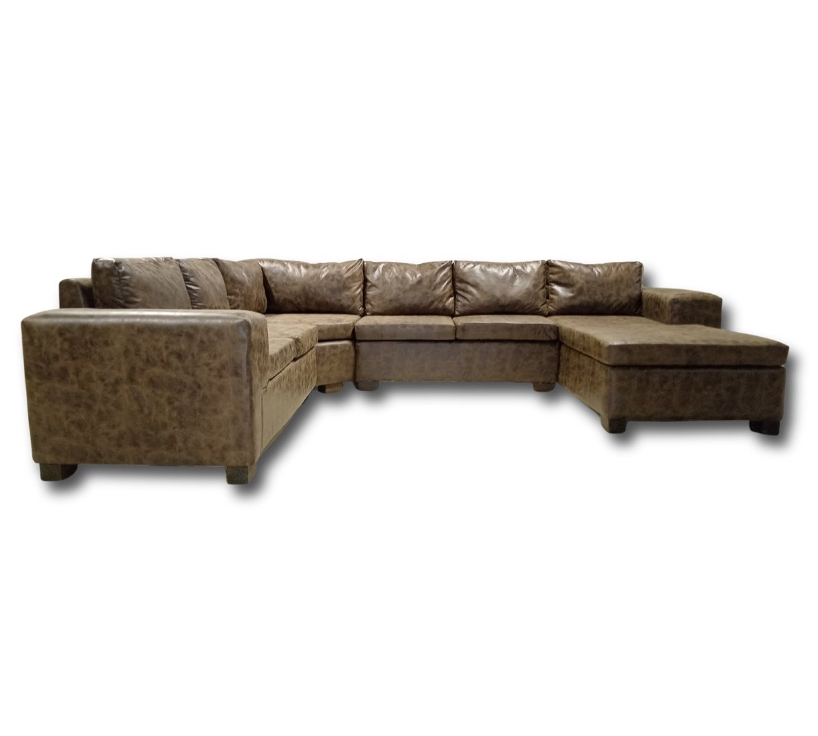 Large corner couch With Brown Fabric