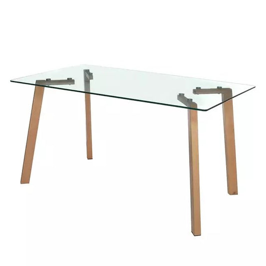 Glass Table Dining Room Set on a white background- That Couch Place