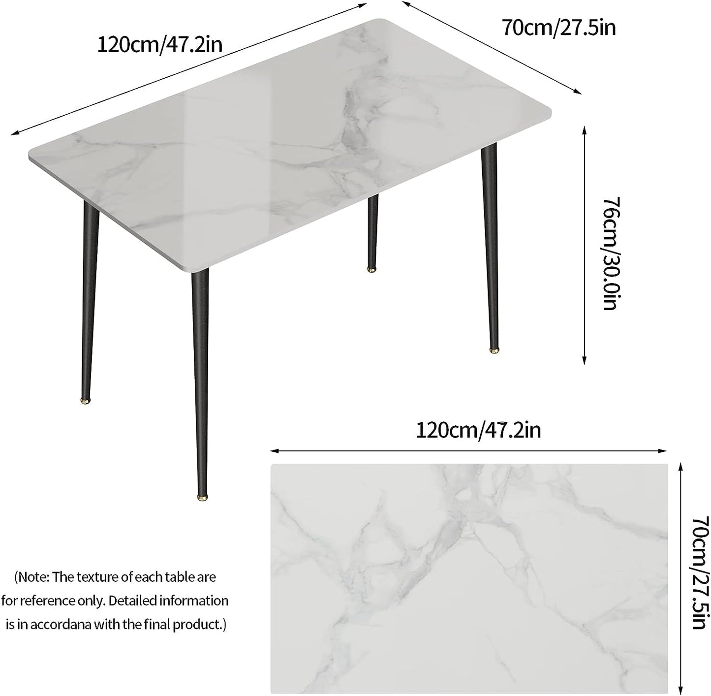 Marble Pattern Dining Table - That Couch Place
