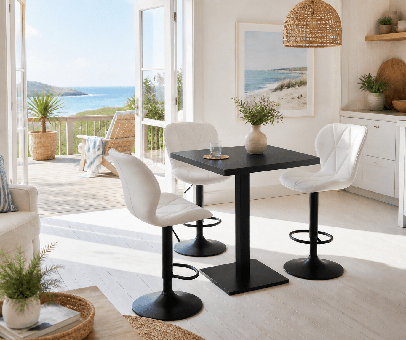 Premium Black or White Bar or kitchen Table - That Couch Place
