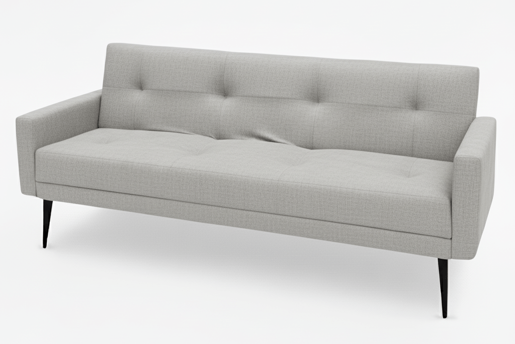Gray sofa bed on a white background That Couch Place