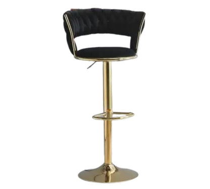 Black Velvet Bar Chairs on white background - That Couch Place