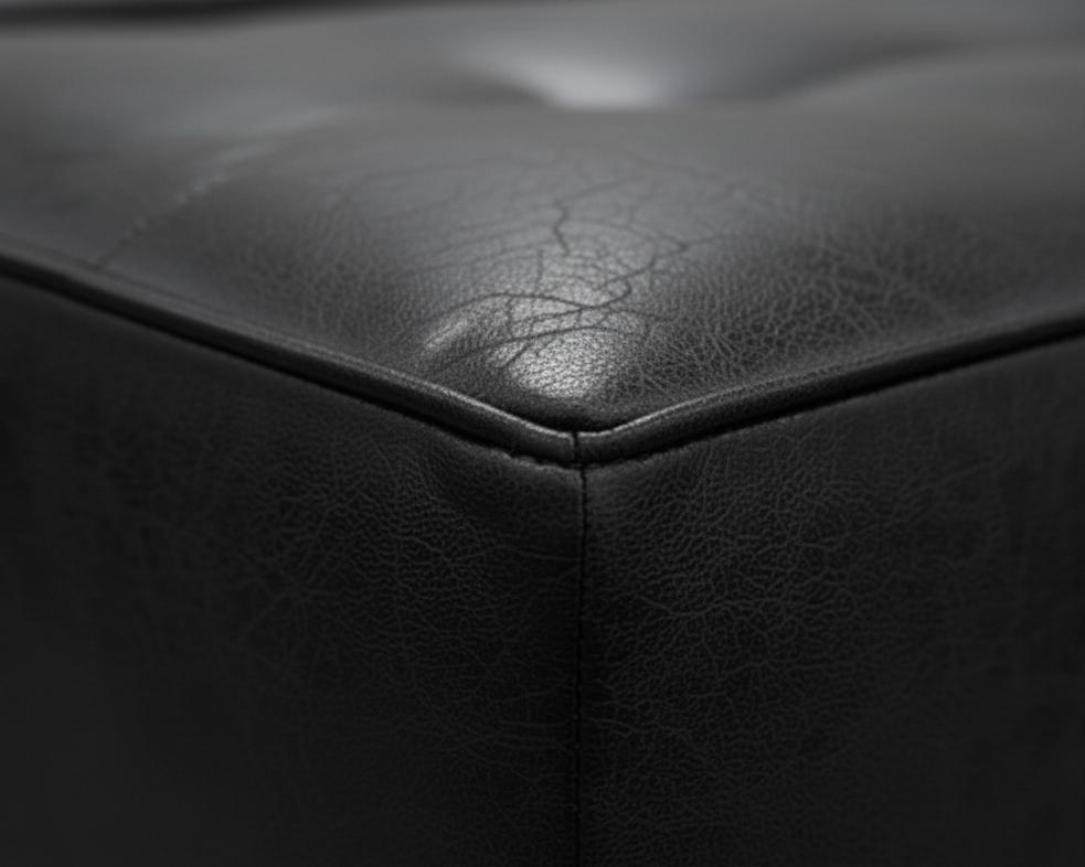 Close-up of a Black Buffalo Fabric That Couch Place