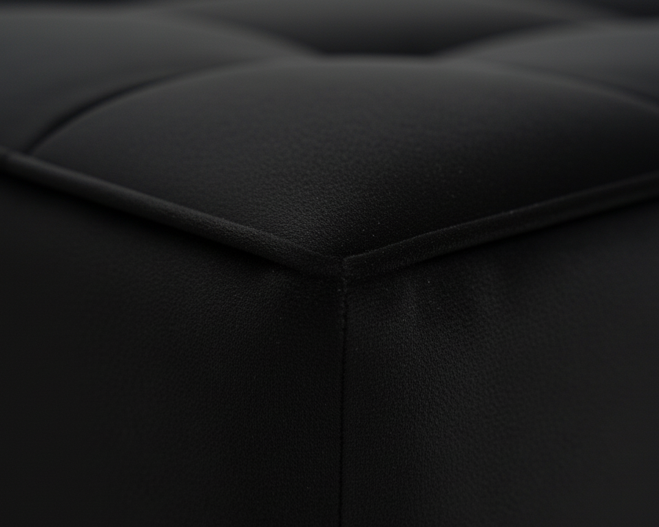 Close-up of a Black Velvet Fabric That Couch Place