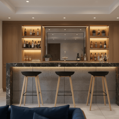 Bar Chairs  at a home bar- Sleek, modern and sophisticated - That Couch Place