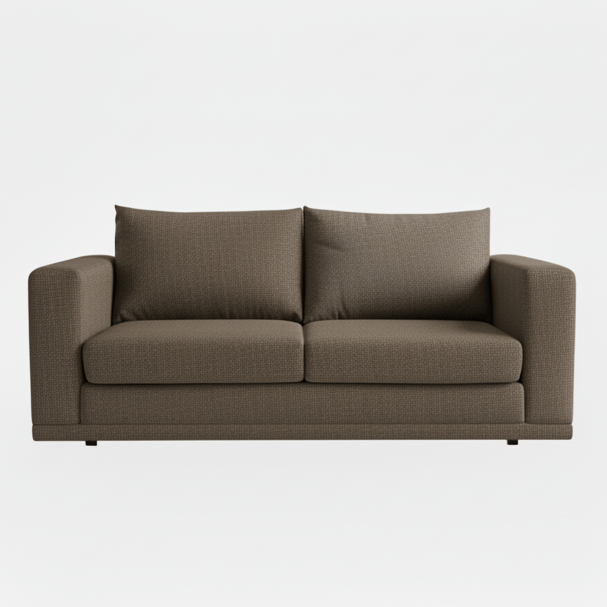 brown sleeper couch on white background That Couch Place