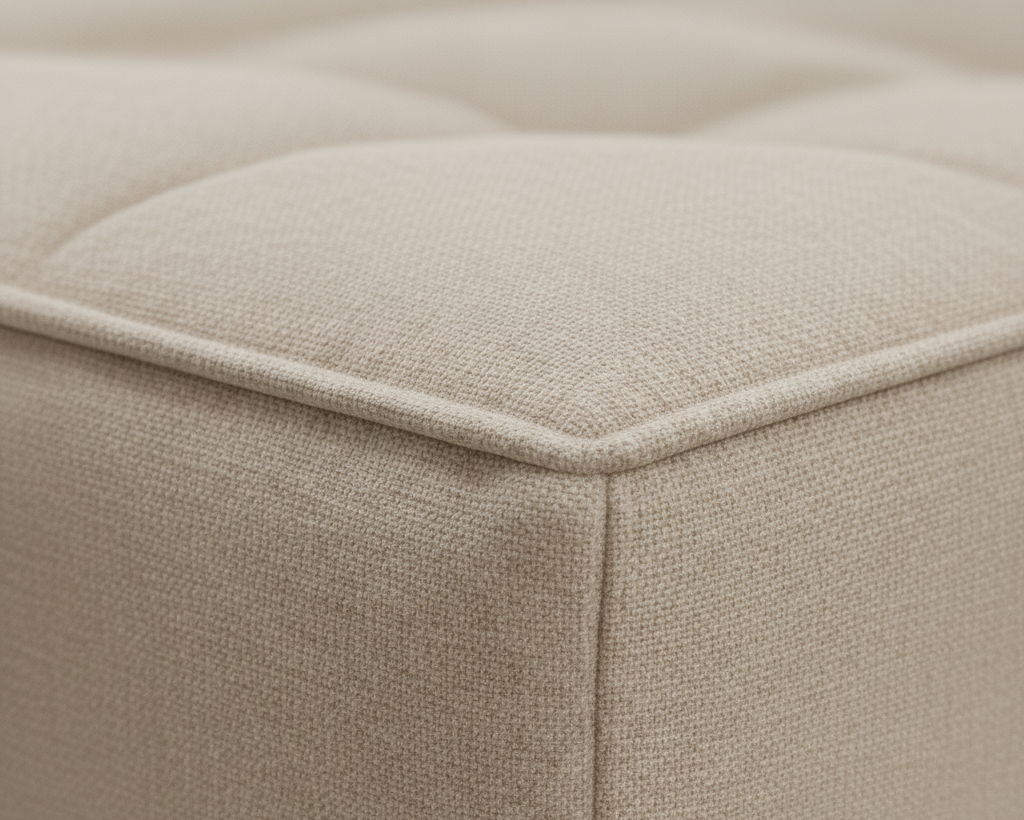 Close-up of a Beige Fabric That Couch Place