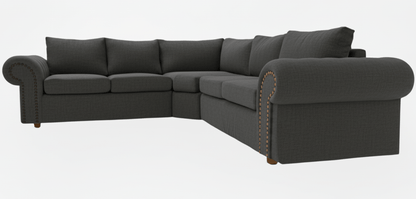 Gray corner couch sofa on a white background That Couch Place