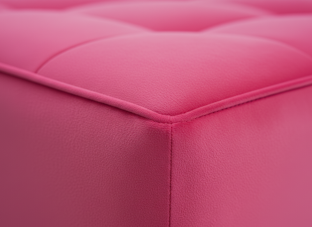 Close-up of Shocking pink velvet fabric