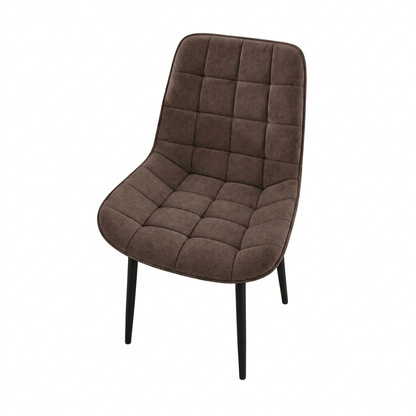 Dining Chair brown upholstered on a white background