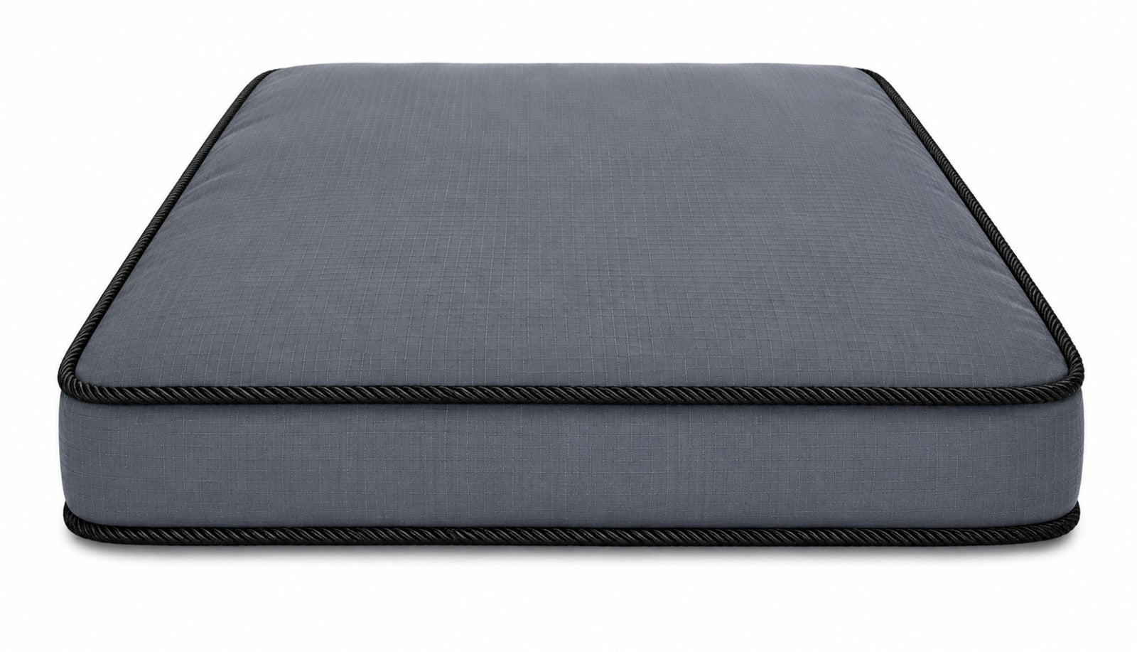 Gray dog mattress on a white background