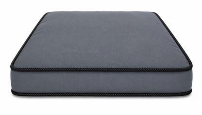 Gray dog mattress on a white background