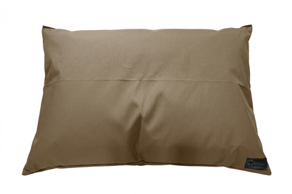Brown pillow on a white background