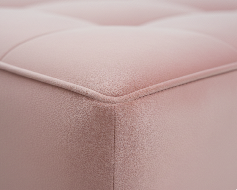 Close-up of Pink Velvet Fabric. That Couch Place
