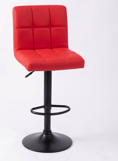 Luxus High-Back Swivel Bar Stool | PU Leather & Chrome Base - That Couch Place