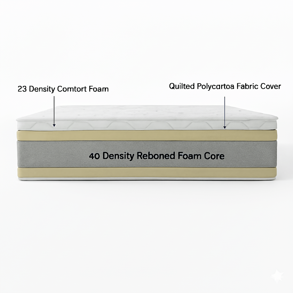 Comfort Full Foam Mattress Set – Medium Density (188cm) - That Couch Place