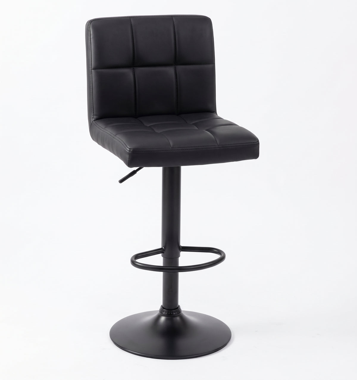 Luxus High-Back Swivel Bar Stool | PU Leather & Chrome Base - That Couch Place
