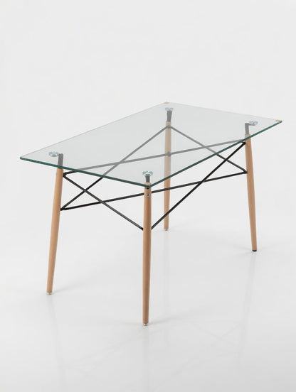 Modern Glass Table Dining Room Set - That Couch Place
