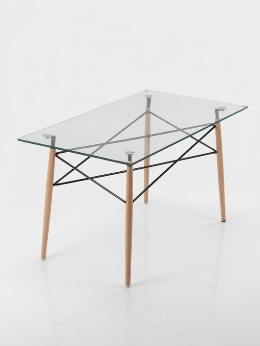 Modern Glass Table Dining Room Set - That Couch Place