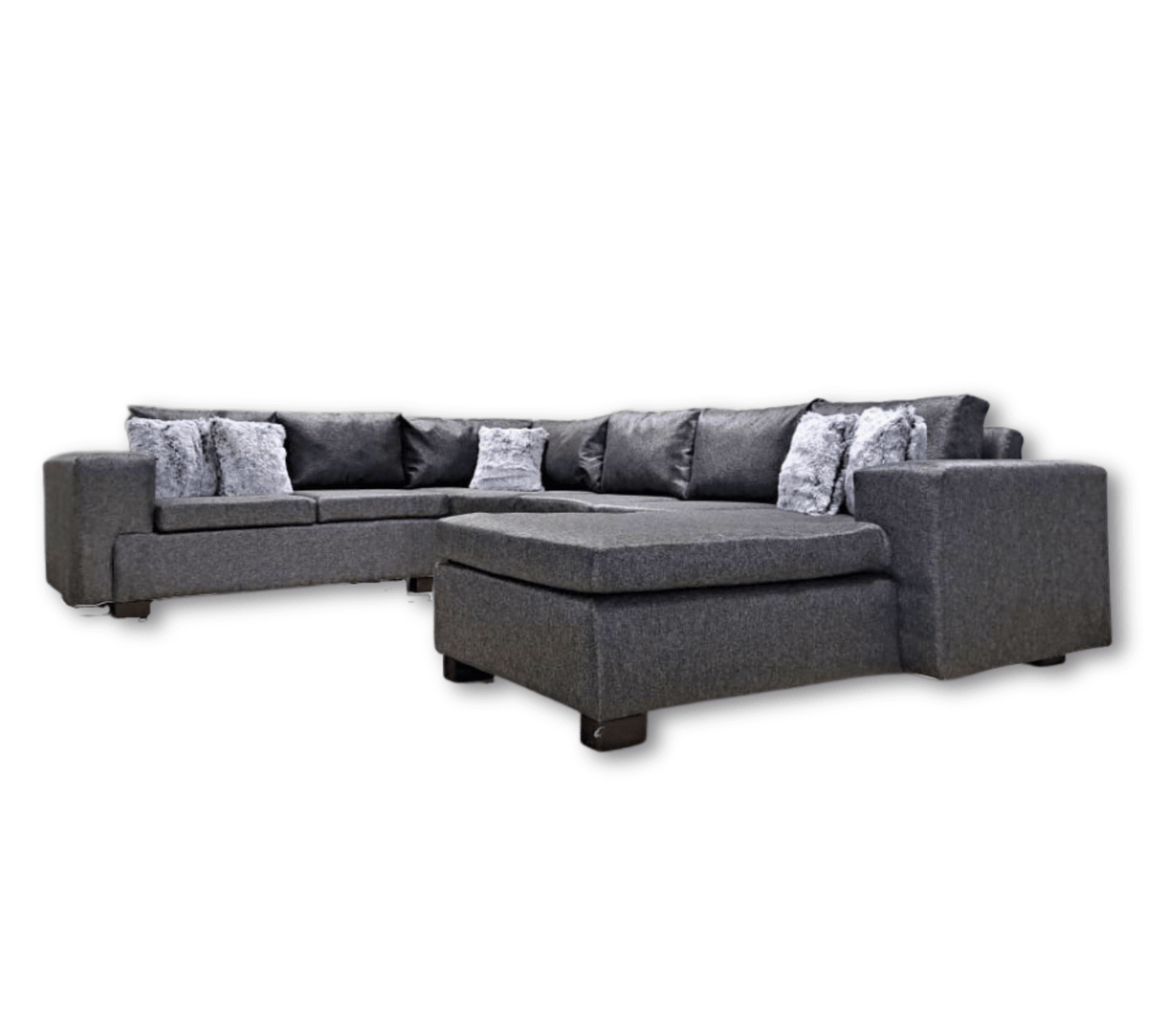 Large Corner u- shape Lounge Suite on a white background - That Couch Place