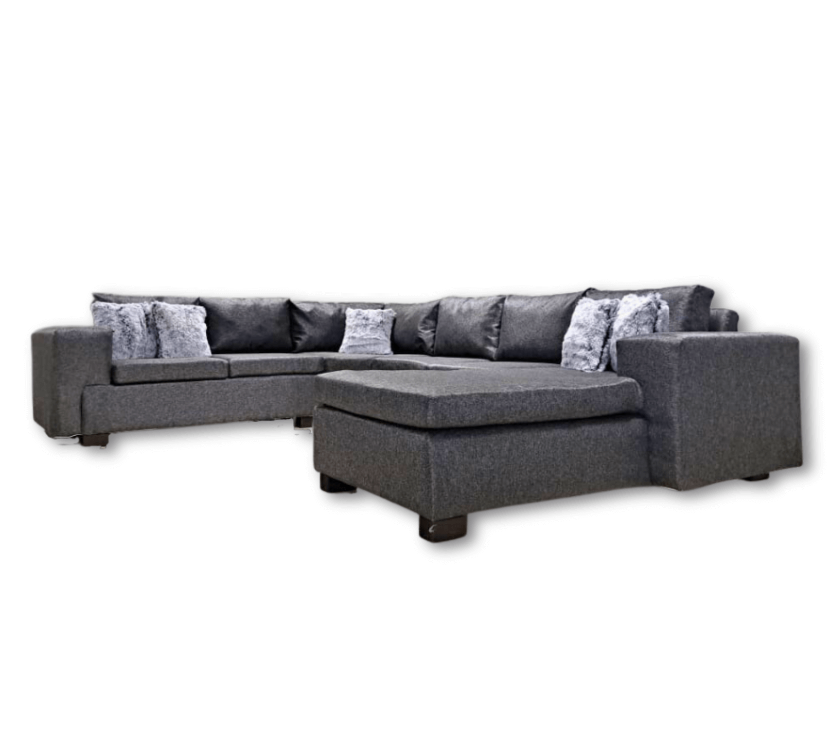 Large Corner u- shape Lounge Suite on a white background - That Couch Place