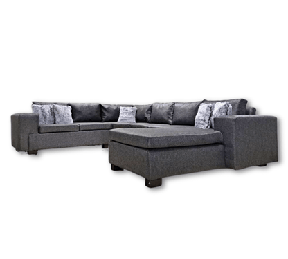 Large Corner u- shape Lounge Suite on a white background - That Couch Place