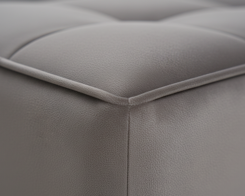 Close-up of a Light Grey Velvet Fabric That Couch Place