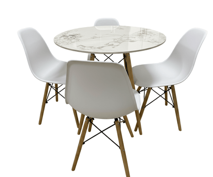 Carrara Nook Dining Set: Your Chic Space Solution on a white backgrpound - That Couch Place
