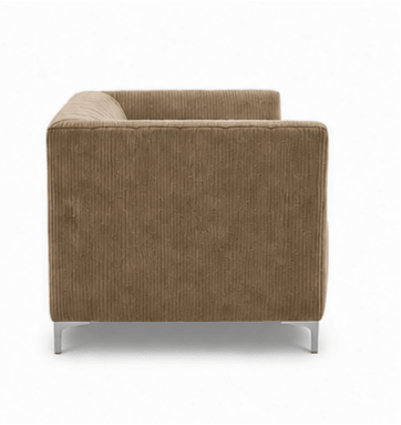 Brown armchair on a white background