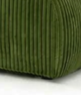 Green textured ottoman on a white background
