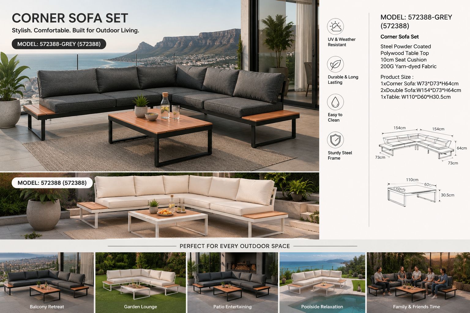 The Haven Outdoor Corner Sofa - That Couch Place
