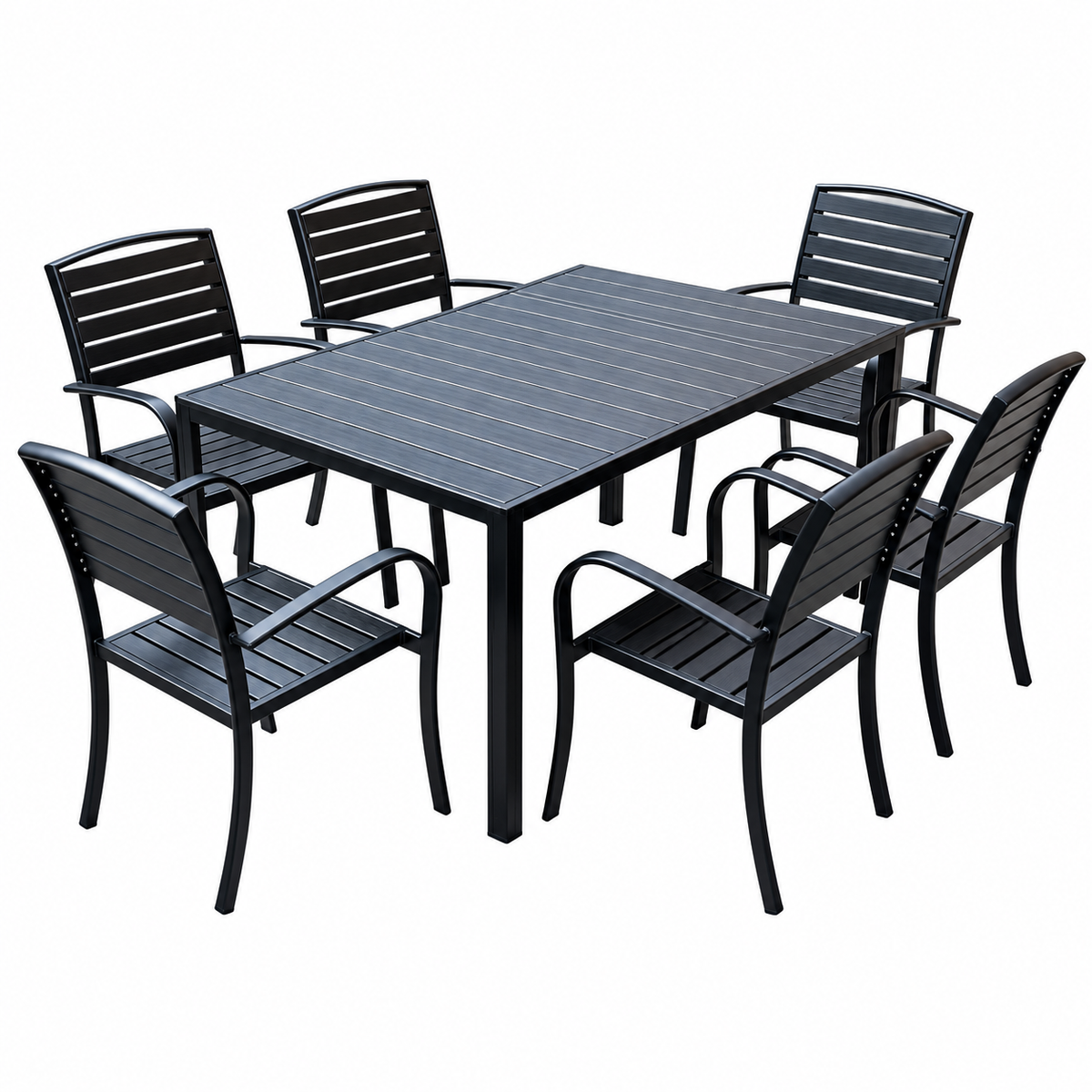 Outdoor Steel Table And Chairs on a white bacground