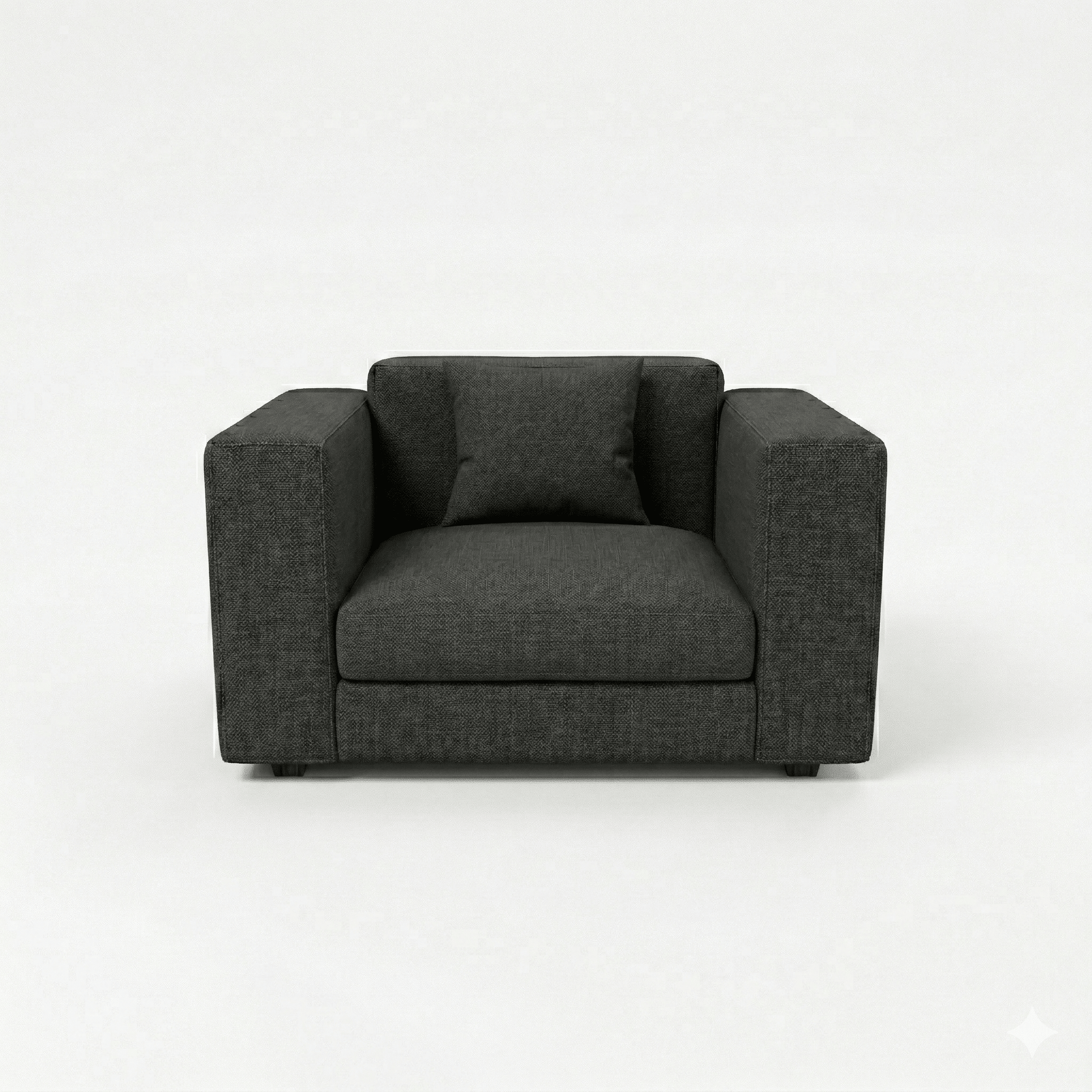 Gray armchair on a white background