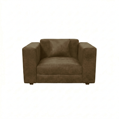 Brown armchair on a white background