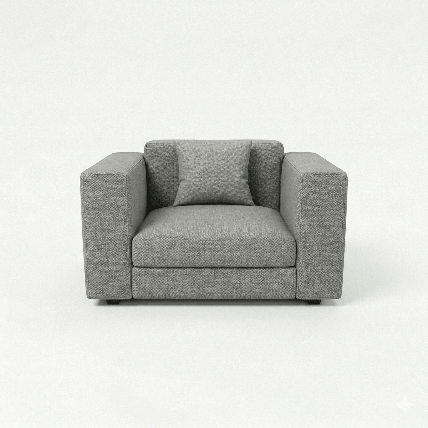 Gray armchair on a white background